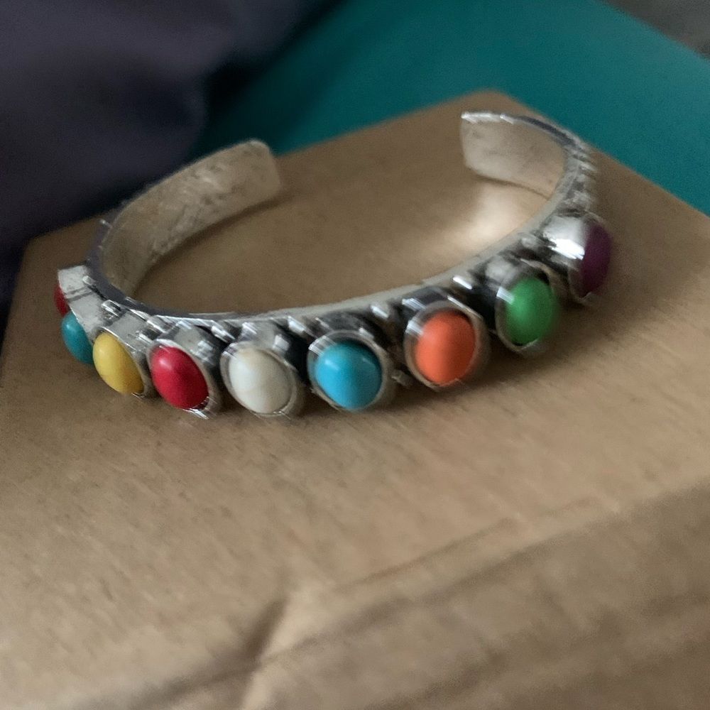 Multicolored cuff bracelet